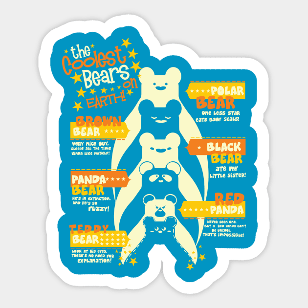 The Coolest Bears on Earth Sticker by Tobe_Fonseca